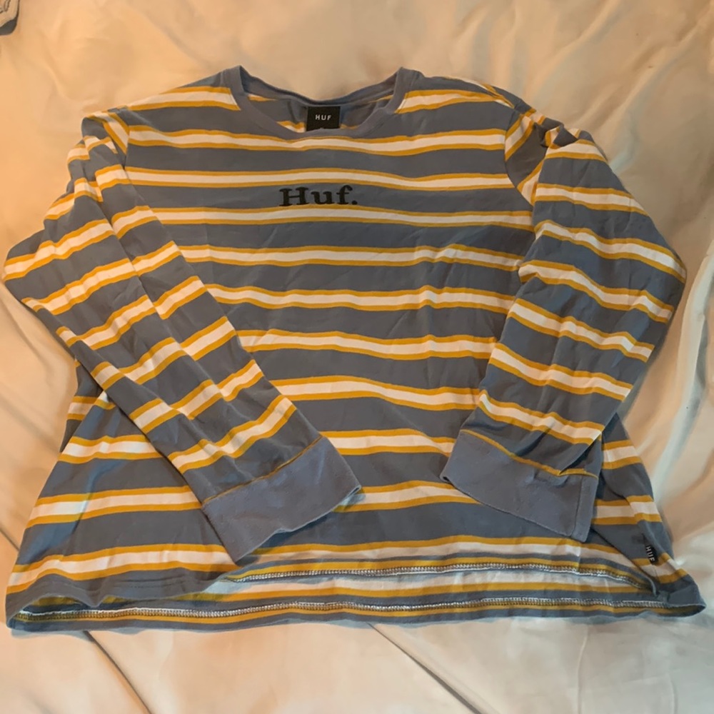Huf Stripped yellow long sleeve t-shirt